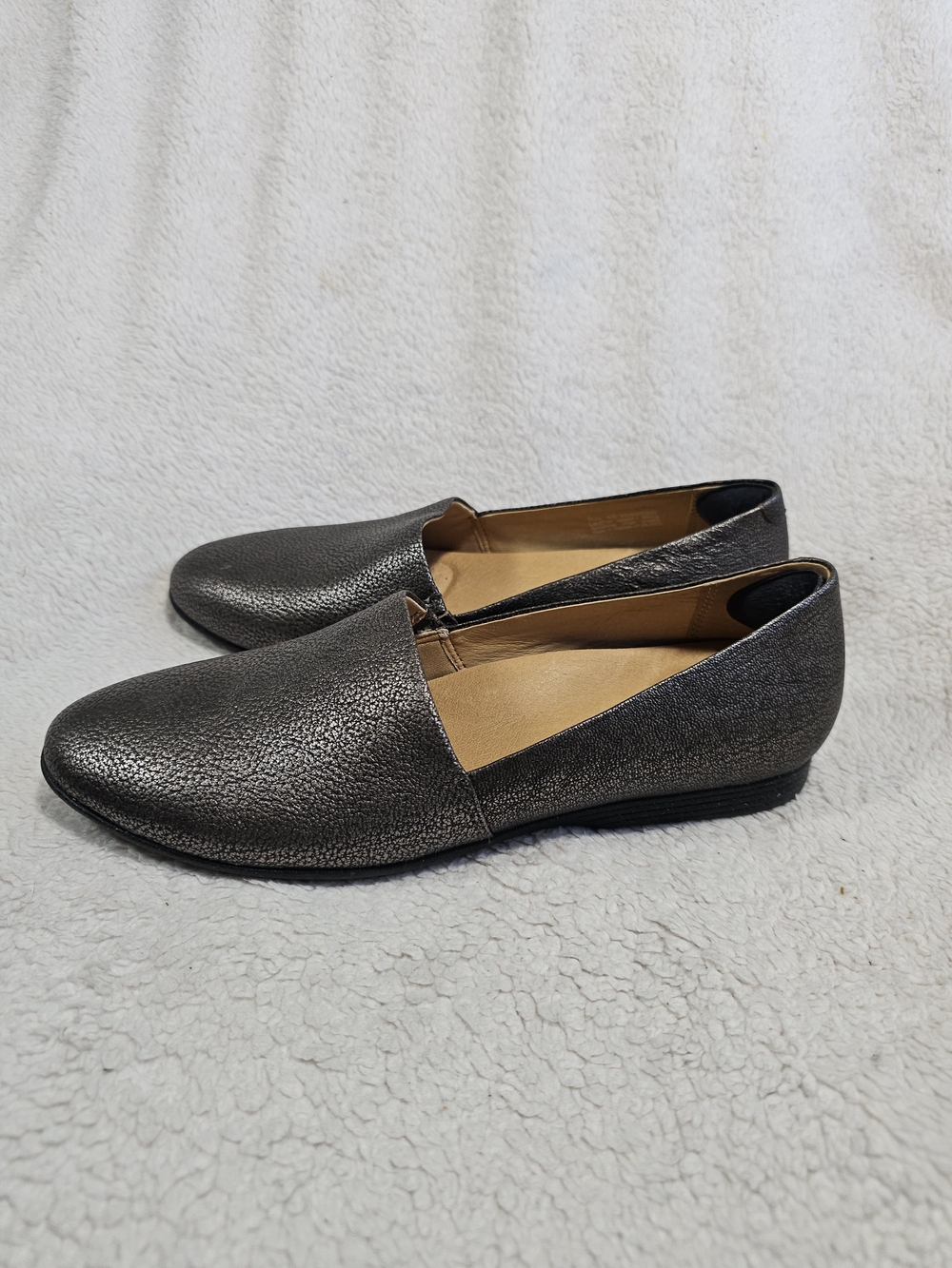 Dansko Women's Larisa Metallic Pewter Casual Slip-On Shoe.